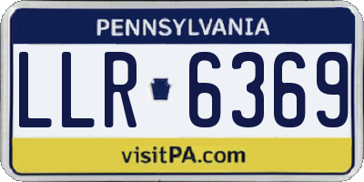 PA license plate LLR6369