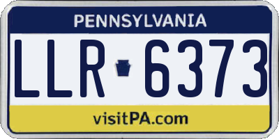 PA license plate LLR6373