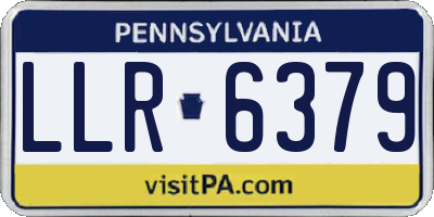 PA license plate LLR6379