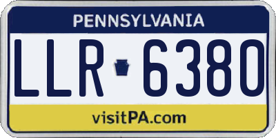 PA license plate LLR6380