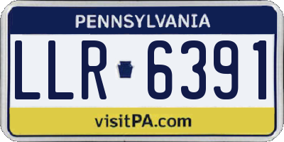 PA license plate LLR6391
