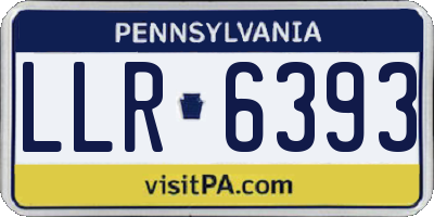 PA license plate LLR6393