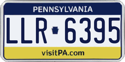 PA license plate LLR6395