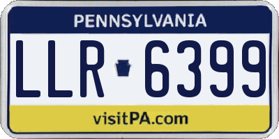 PA license plate LLR6399