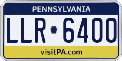PA license plate LLR6400