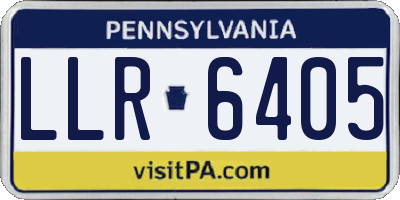 PA license plate LLR6405