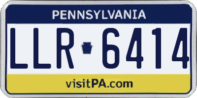 PA license plate LLR6414