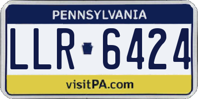 PA license plate LLR6424