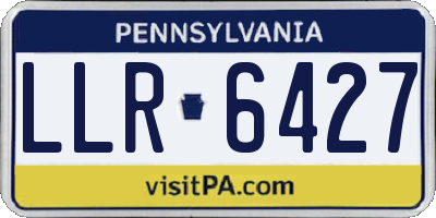 PA license plate LLR6427