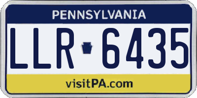 PA license plate LLR6435