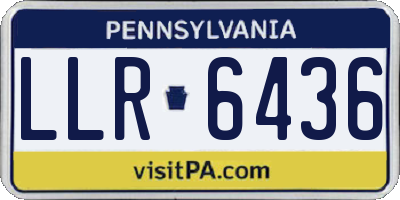 PA license plate LLR6436
