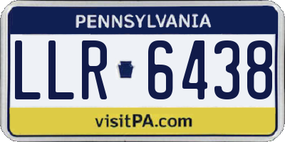 PA license plate LLR6438