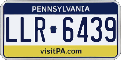 PA license plate LLR6439