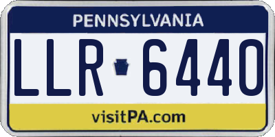 PA license plate LLR6440