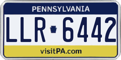 PA license plate LLR6442