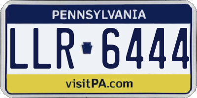 PA license plate LLR6444