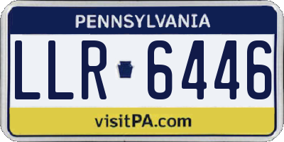 PA license plate LLR6446
