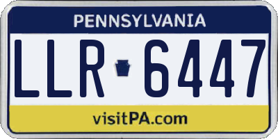 PA license plate LLR6447