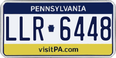 PA license plate LLR6448
