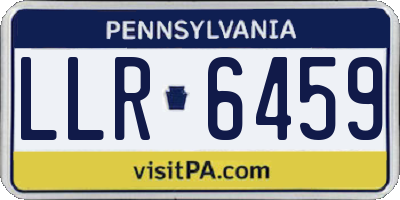 PA license plate LLR6459