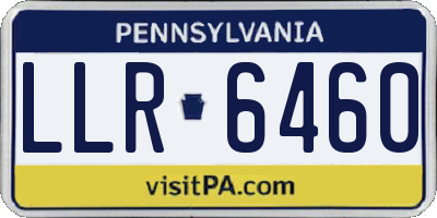 PA license plate LLR6460