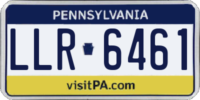 PA license plate LLR6461