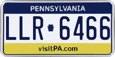 PA license plate LLR6466