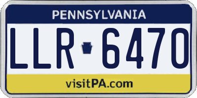 PA license plate LLR6470