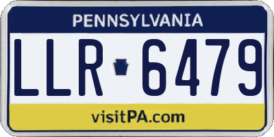PA license plate LLR6479