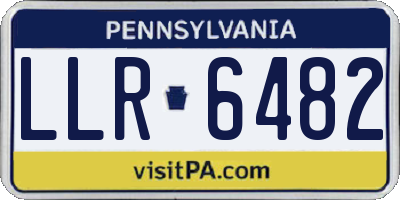 PA license plate LLR6482