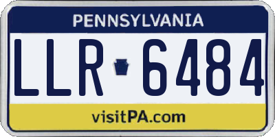 PA license plate LLR6484