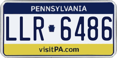 PA license plate LLR6486
