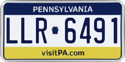 PA license plate LLR6491