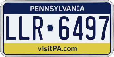 PA license plate LLR6497
