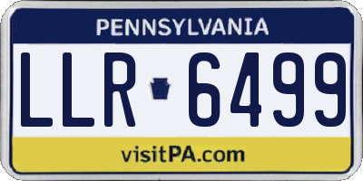 PA license plate LLR6499