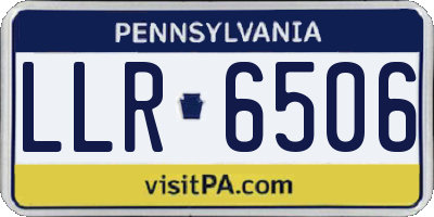 PA license plate LLR6506