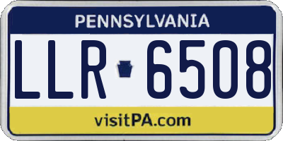PA license plate LLR6508
