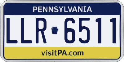 PA license plate LLR6511