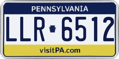 PA license plate LLR6512