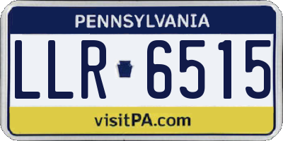 PA license plate LLR6515