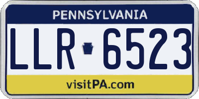 PA license plate LLR6523
