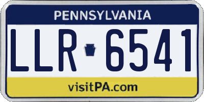 PA license plate LLR6541