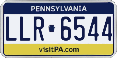 PA license plate LLR6544