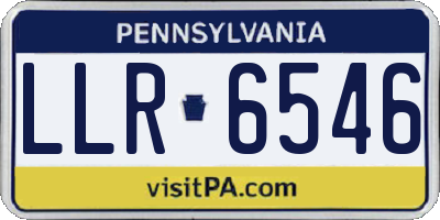 PA license plate LLR6546