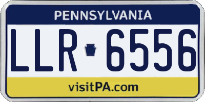PA license plate LLR6556