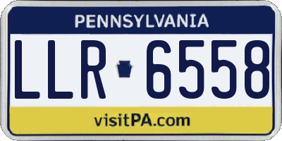PA license plate LLR6558
