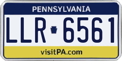 PA license plate LLR6561