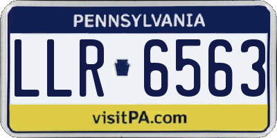 PA license plate LLR6563