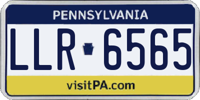 PA license plate LLR6565