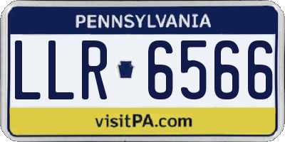 PA license plate LLR6566